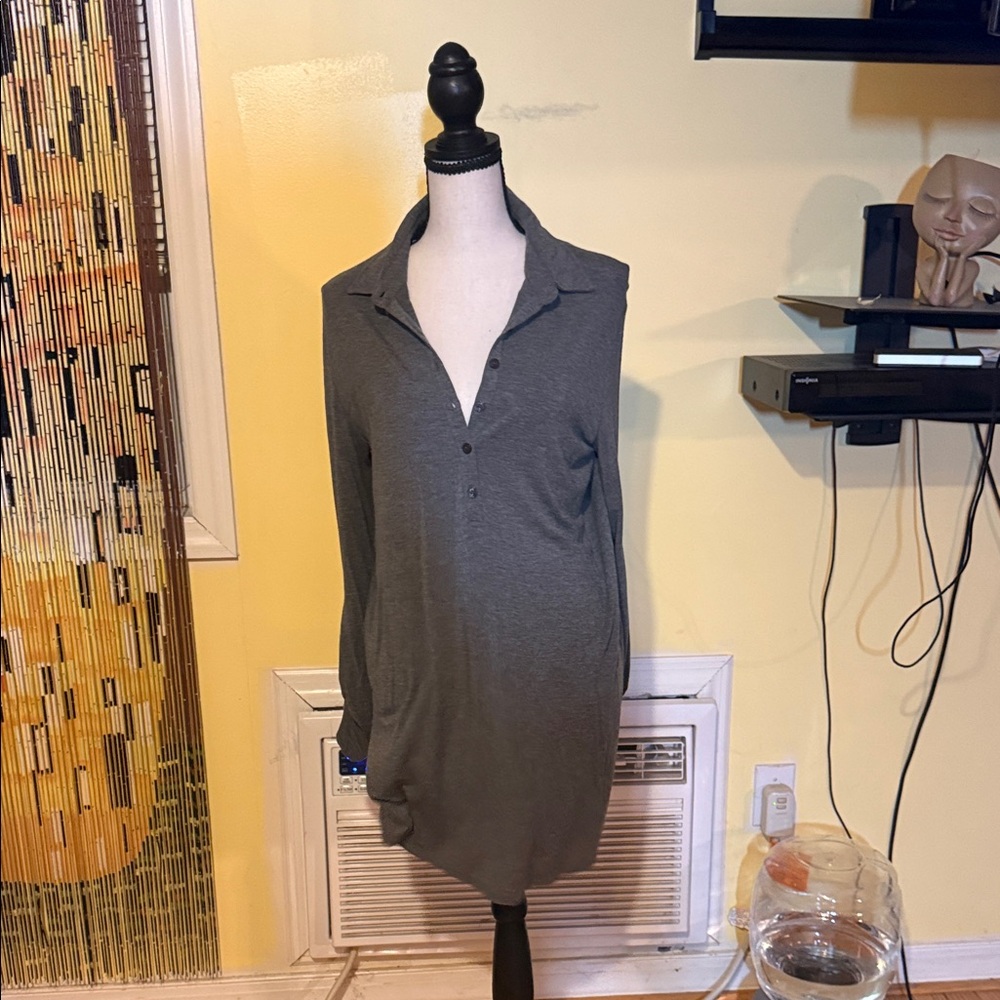 PJ Salvage Gray Long Sleeve Dress